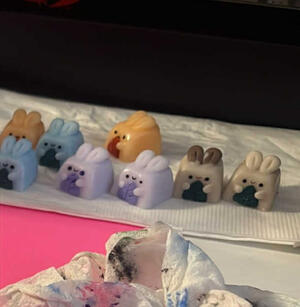 original art color bunnies